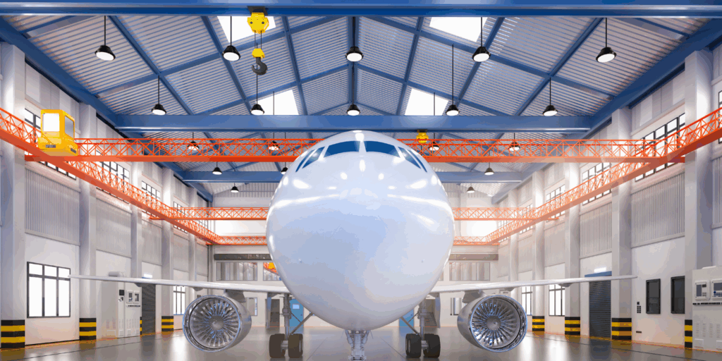 Steel Worx hangar metal construction